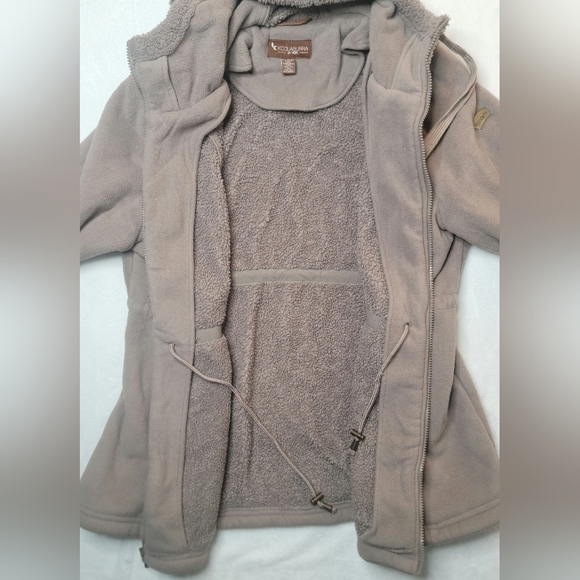 Koolaburra by UGG Cozy Sherpa Jacket Sz XL Truffle Mauve Hooded Zip Up Fleece - Picture 11 of 16